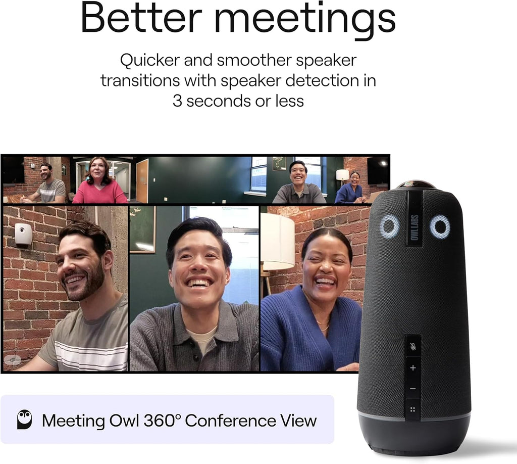 Owl Labs - 360 Degree, 4K Smart Video Conference Camera, Microphone, and Speaker